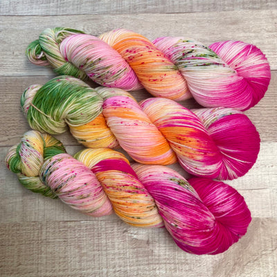 Skein EXCLUSIVE 2024 LYS Day Colorway WILD TULIPS from Hopemade Yarn Co PREORDER!!!