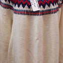 White Colorwork Yoke Sweater