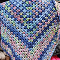 Triangle Crochet Shawl w/tassels