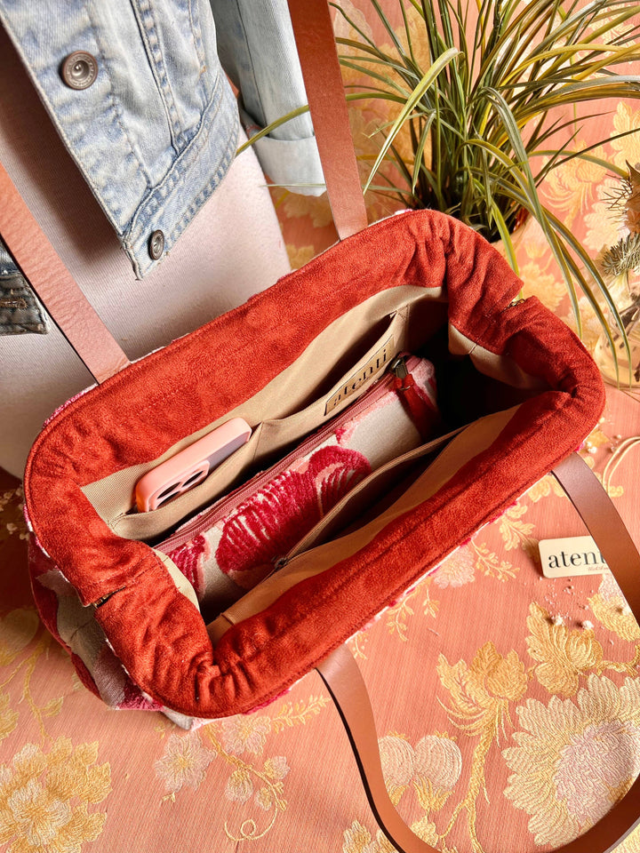 Lalique Molly: Modern Tapestry Doctor Bag, Metal Snap Frame