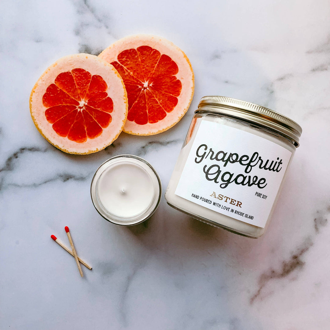 Aster Candle Grapefruit Agave Candle - 4oz