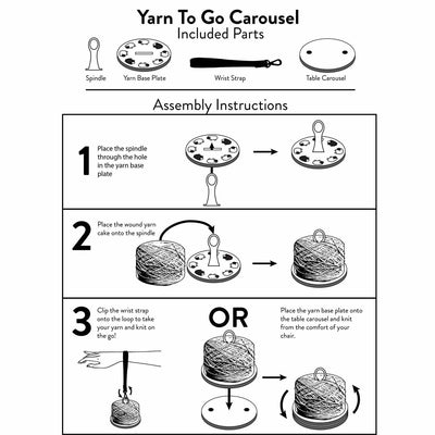 Yarn To Go Carousel – Portable Yarn Butler (No Wrist Strap)