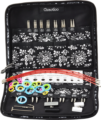 ChiaoGoo 4" Twist Interchangeable Needle Set Red Lace Set (US2-15)