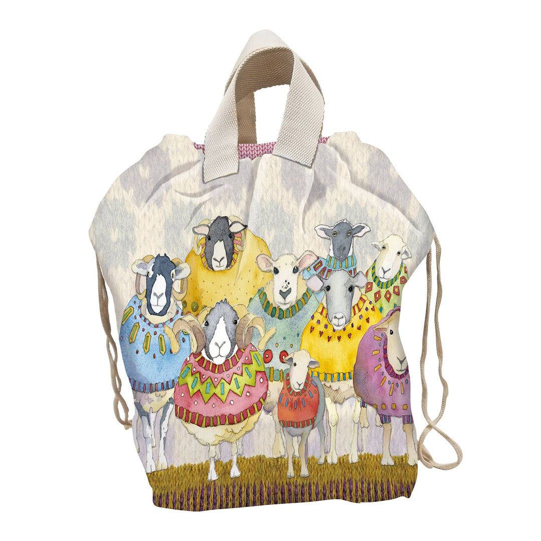 Sheep in Sweaters, Large Bucket Bag, with Drawstring