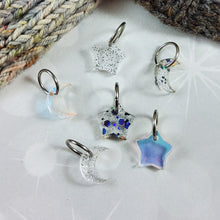 Katrinkles - Acrylic Stitch Marker Set - Stars and Moons - Card of 6