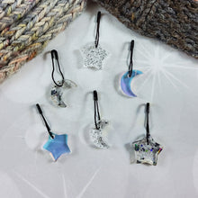 Katrinkles - Acrylic Stitch Marker Set - Stars and Moons - Card of 6