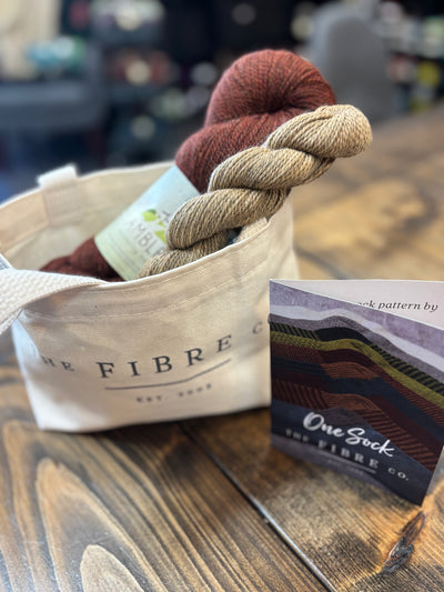 The Fibre Co. Amble Sock Set with pattern and petite tote
