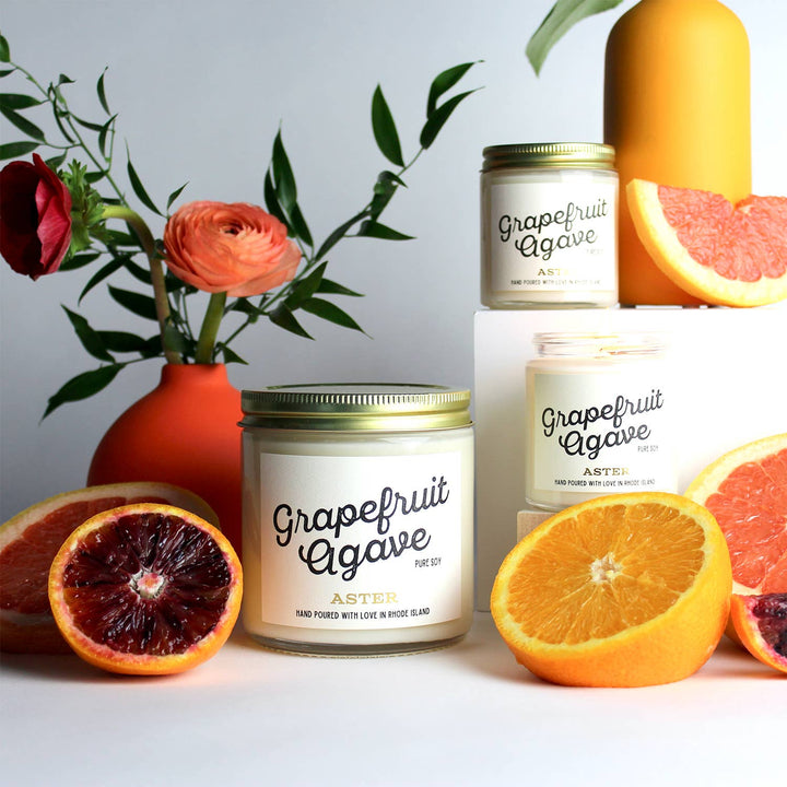 Aster Candle Grapefruit Agave Candle - 4oz