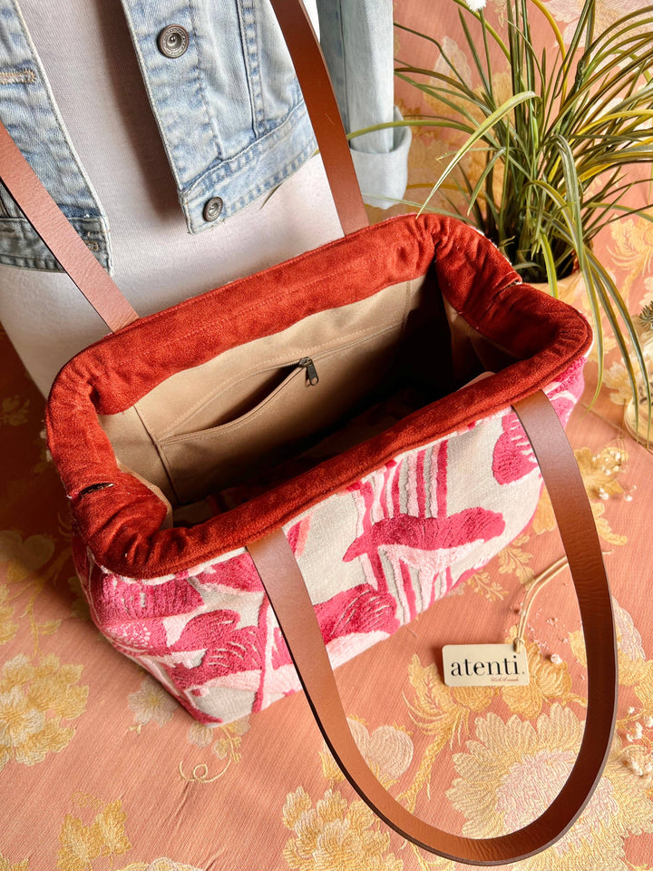 Lalique Molly: Modern Tapestry Doctor Bag, Metal Snap Frame