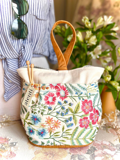 Knitting/Crochet Organizer Project Bag Wildflower Tall Caddy