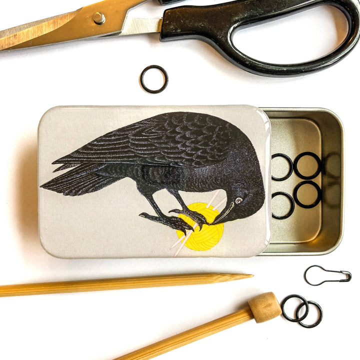 Yarn crow notions tin