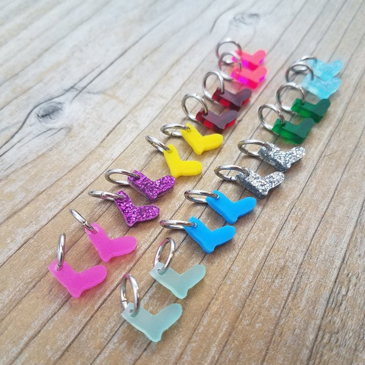 Katrinkles Acrylic Tiny Sock Stitch Marker Set