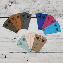 Katrinkles Faux Suede Solid Heart Foldover Tag
