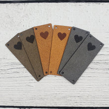 Katrinkles Faux Suede Solid Heart Foldover Tag