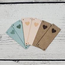 Katrinkles Faux Suede Solid Heart Foldover Tag