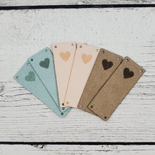 Katrinkles Faux Suede Solid Heart Foldover Tags