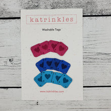 Faux Suede Solid Heart Square Tags