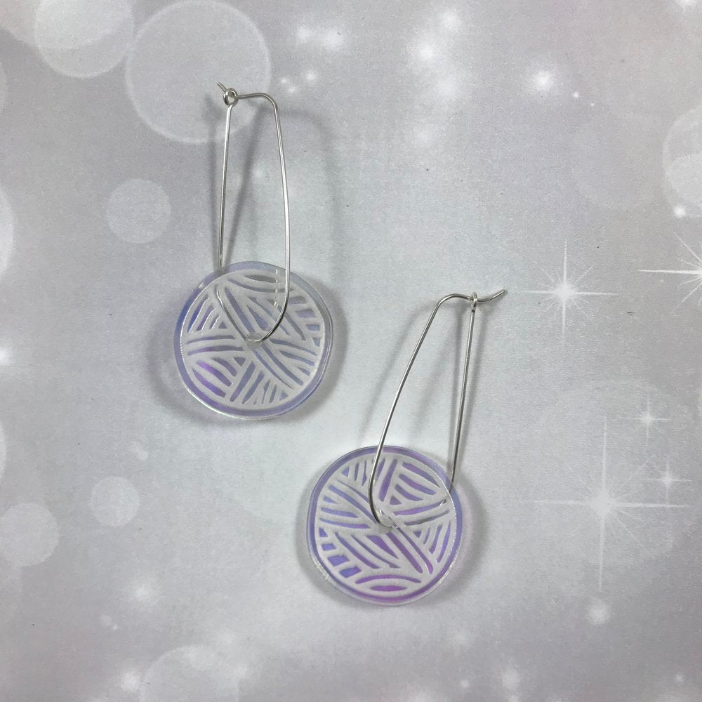 Katrinkles Holiday Collection 2022 Yarn Hoop Earrings