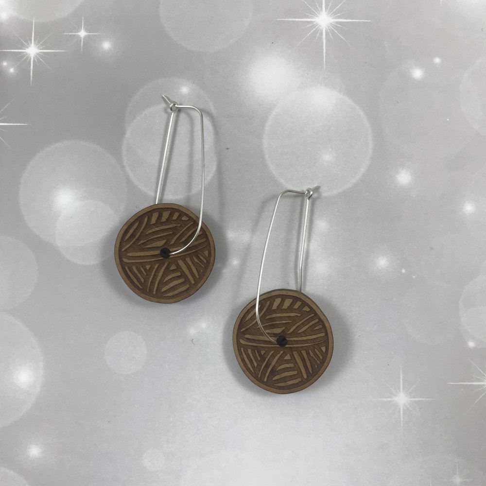 Katrinkles Holiday Collection 2022 Yarn Hoop Earrings