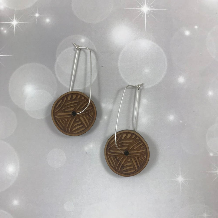 Katrinkles Holiday Collection 2022 Yarn Hoop Earrings