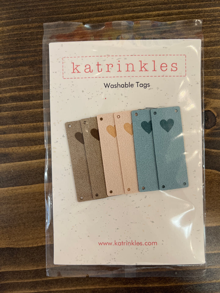 Katrinkles Faux Suede Heart Foldover Tags