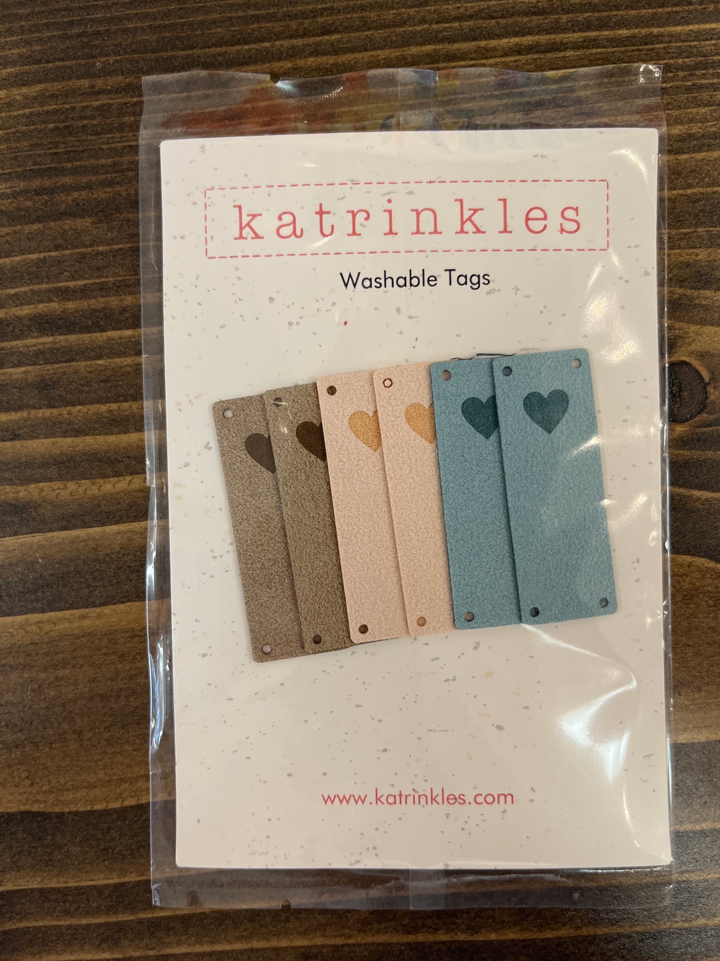 Katrinkles Faux Suede Heart Foldover Tags