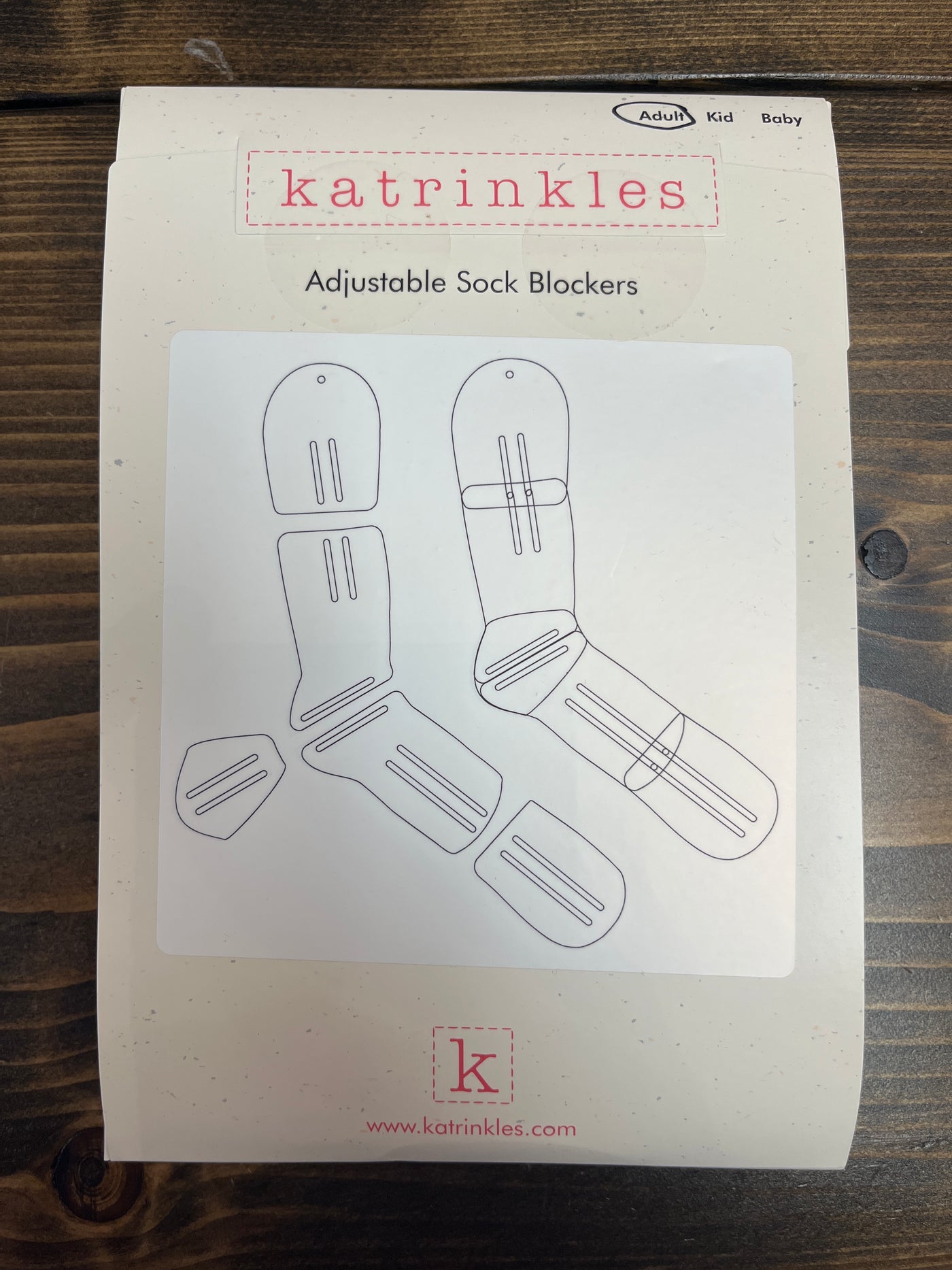 Katrinkles Adjustable Sock Blockers - Clear Acrylic
