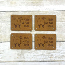 Katrinkles Faux Suede "Backside" Tags - Card of 4