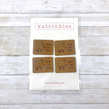 Katrinkles Faux Suede "Backside" Tags - Card of 4